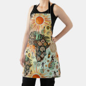 Africa Map Decorative Tribal Elements Pattern Schürze (InSitu)