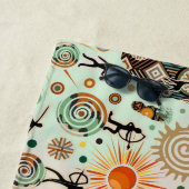 Africa Map Decorative Tribal Elements Pattern Strandtuch (Beispiel)