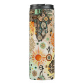 Africa Map Decorative Tribal Elements Pattern Thermosbecher (Rückseite)