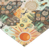 Africa Map Decorative Tribal Elements Pattern Tischdecke (Schrägansicht)