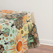 Africa Map Decorative Tribal Elements Pattern Tischdecke (Beispiel)