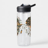 Africa Map Decorative Tribal Elements Pattern Trinkflasche (Links)