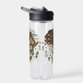 Africa Map Decorative Tribal Elements Pattern Trinkflasche (Rechts)