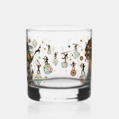 Africa Map Decorative Tribal Elements Pattern Whiskyglas (Rechts)