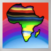 Africa Map Farben Poster (Vorne)