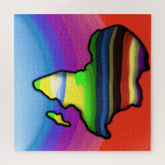 Africa Map Farben Puzzle (Horizontal)