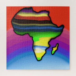 Africa Map Farben Puzzle