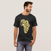 Africa Map Golden T-Shirt (Vorne ganz)