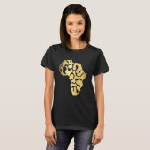 Africa Map Golden T-Shirt (Vorne ganz)