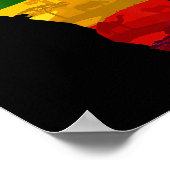 Africa Map Green Yellow Red Proud African Pride Ju Poster (Ecke)