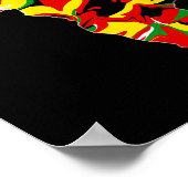Africa Map Green Yellow Red Proud African Pride Ke Poster (Ecke)