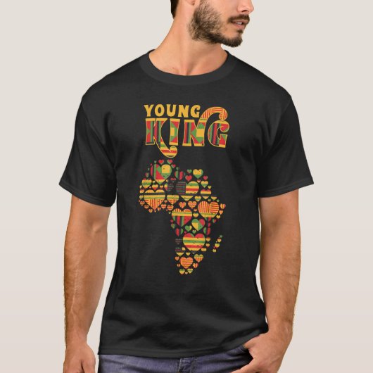 Africa Map Liebe Heart African Kente Men African A T-Shirt (Vorderseite)