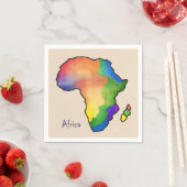 Africa Map Paper Napkin Serviette (Beispiel)
