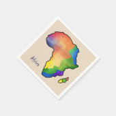 Africa Map Paper Napkin Serviette (Ecke)