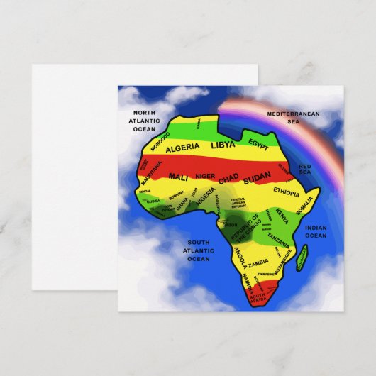 Africa Map Regenbogenkarte (Vorne/Hinten)