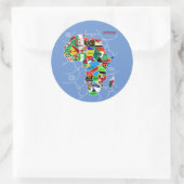 Africa Map Runder Aufkleber (Tasche)