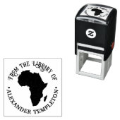 Africa Map Silhouette "From the Library" Name Permastempel (Beispiel)