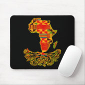 Africa Map Traditional Kente Cloth African Roots C Mousepad (Mit Mouse)