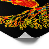 Africa Map Traditional Kente Cloth African Roots C Poster (Ecke)