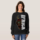 Africa Mask African Afro History Reggae Melanin Sweatshirt (Vorne ganz)