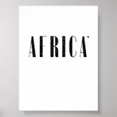 Africa - minimalistic typography poster (Vorne)
