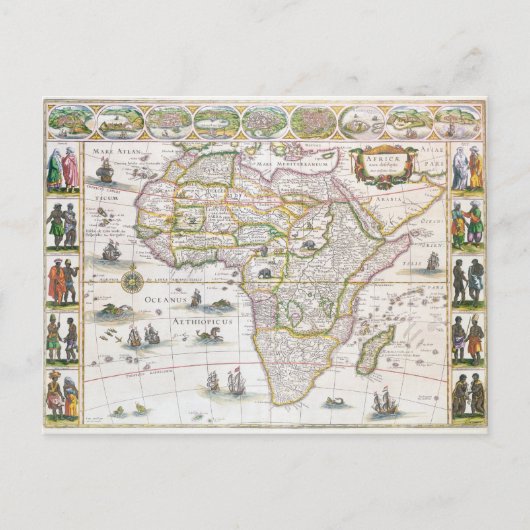 Africa Nova, c.1617 Postkarte (Vorderseite)