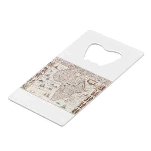 Africa nova desptio (1690) by Willem Janszoon Geldbeutel Flaschenöffner (Vorderseite Schrägansicht)