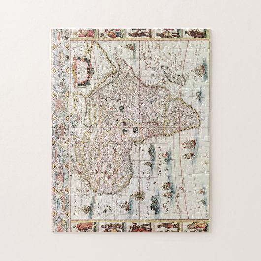 Africa nova desptio (1690) by Willem Janszoon Puzzle (Vertikal)