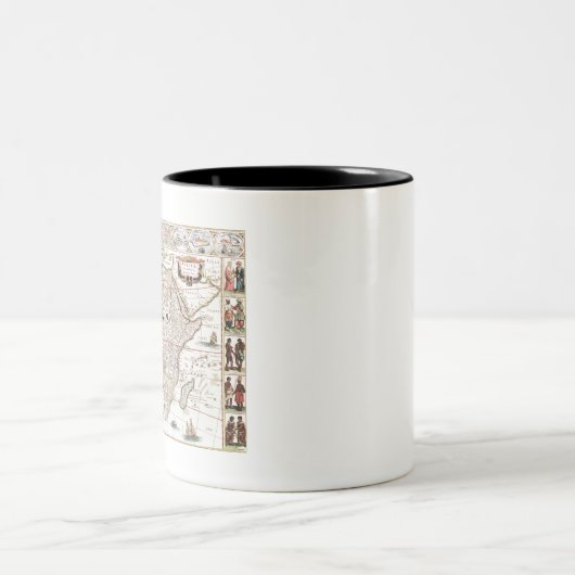 Africa nova desptio (1690) by Willem Janszoon Zweifarbige Tasse (Mittel)