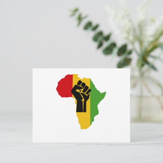 Africa Power - Reggae Postkarte (Stehend Vorderseite)