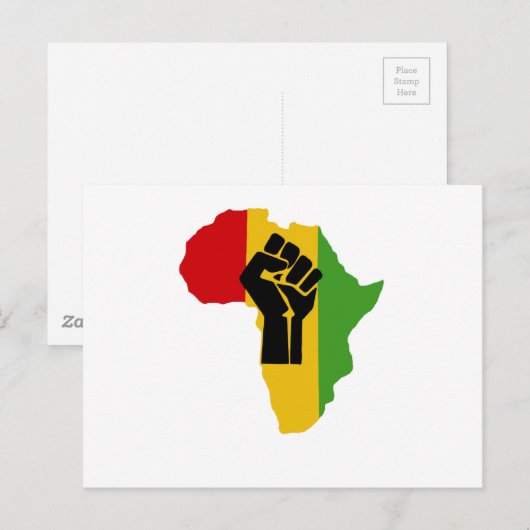 Africa Power - Reggae Postkarte (Vorne/Hinten)