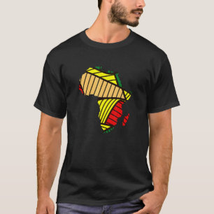 Africa Retro Vintag Map Kente für ganz Afrika T-Shirt