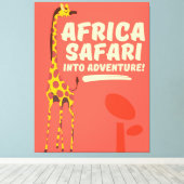 Africa Safari Into Adventure! Leinwanddruck (Insitu (Holzboden))
