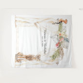 Africa Safari Wedding Foto Booth Hintergrund Wandteppich (Vorderseite (Horizontal))