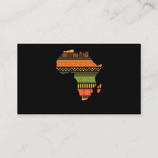 Africa Silhouette Black Afro Pride African Visitenkarte (Vorderseite)