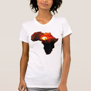 Africa T Shirt Map Africa T-Shirt South African Su