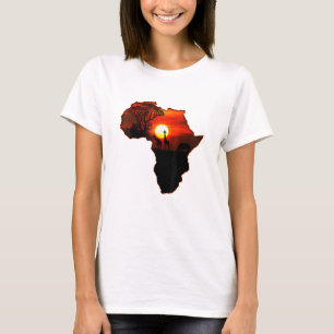 Africa T Shirt Map Africa T-Shirt South African Su
