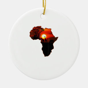 Africa T Shirt Map Africa T-Shirt South African Su Keramik Ornament
