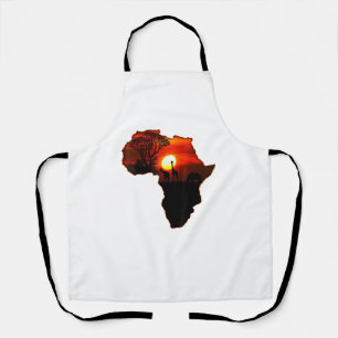 Africa T Shirt Map Africa T-Shirt South African Su Schürze