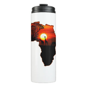 Africa T Shirt Map Africa T-Shirt South African Su Thermosbecher