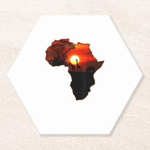Africa T Shirt Map Africa T-Shirt South African Su Untersetzer