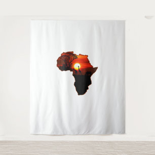 Africa T Shirt Map Africa T-Shirt South African Su Wandteppich