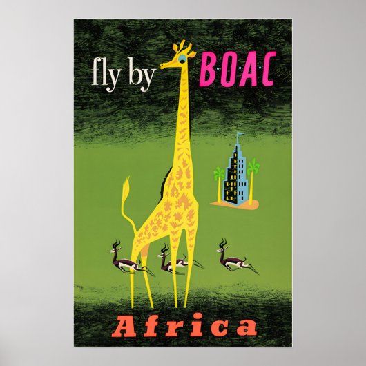 Africa Travel Poster African Art BOAC Print  (Vorne)
