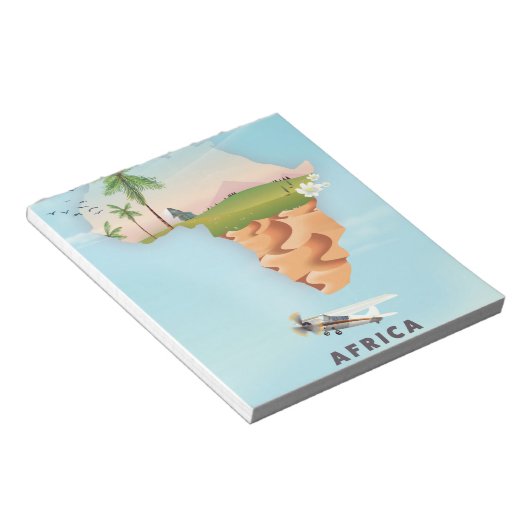 Africa Travel Poster Notizblock (angewinkelt)