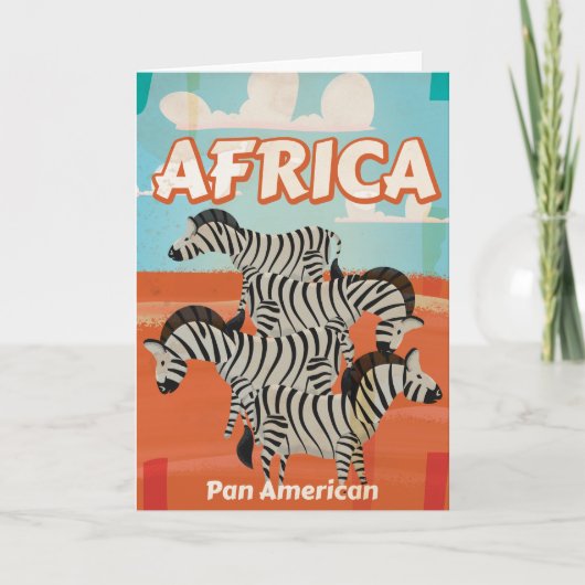 Africa Vintage Travel Poster Feiertagskarte (Vorderseite)
