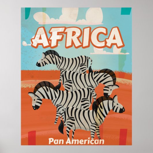 Africa Vintage Travel Poster. Poster (Vorne)