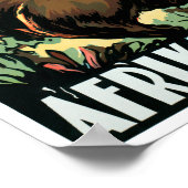 Africa Vintage Travel Poster wiederhergestellt (Ecke)