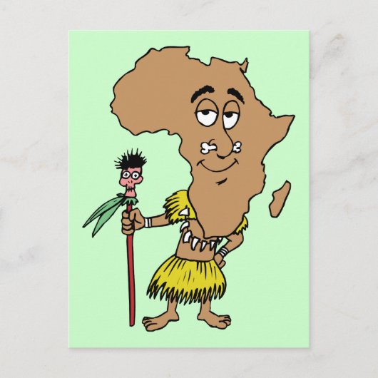 Africa Vintage Travel Souvenir Karibik Kunst, Dich Postkarte (Vorderseite)
