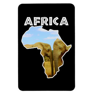 Africa Wildlife Continent Blue Sky Elephant Magnet