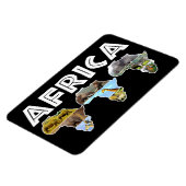 Africa Wildlife Continent Trio Collage Magnet (Linke Seite)